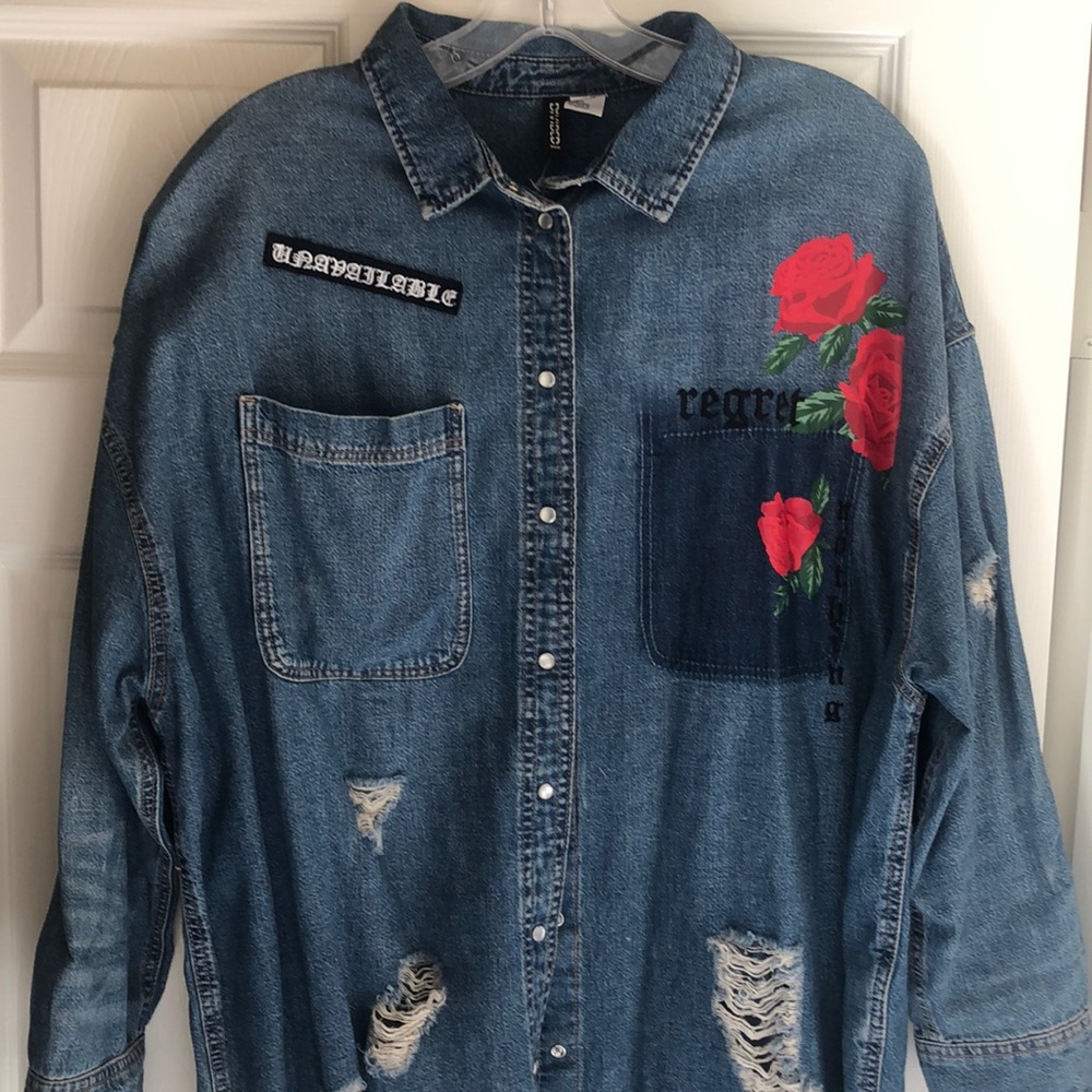 H&M denim shirt NEVER WORN! Excellent condition!
